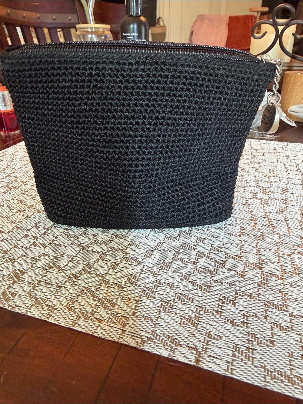 The Sak black crochet bag 5-1/2”